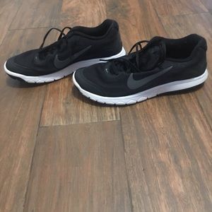 Black running shoes